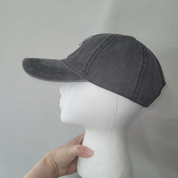 Cat Mom Hat Cap Womens Grey Distressed Adjustable Strapback Cotton Ballcap - Picture 4 of 10